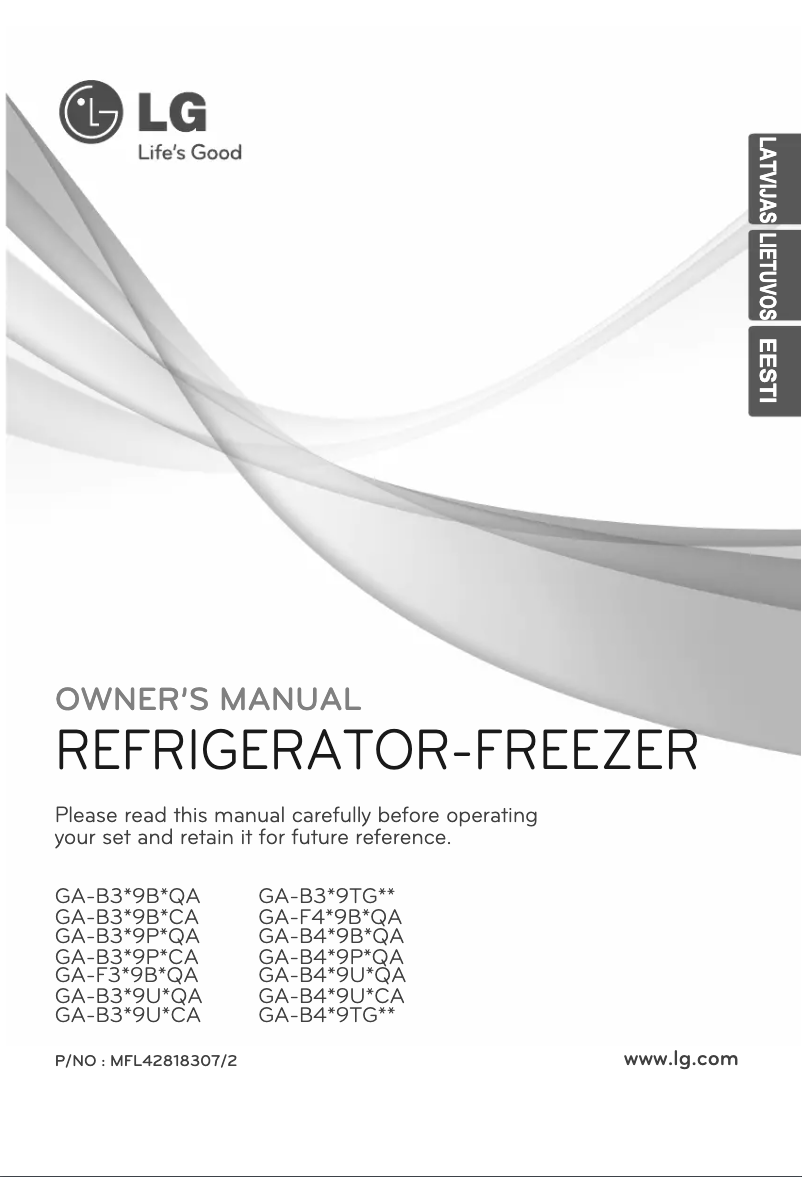 Page 1 of the manual User Manual LG GA-409 UEQA