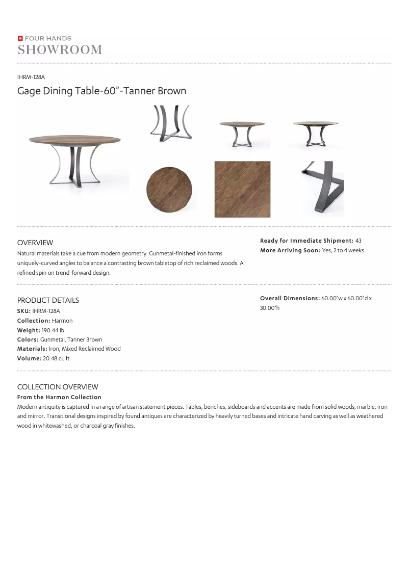 Page 1 de la notice Manuel utilisateur Four Hands IHRM-128A