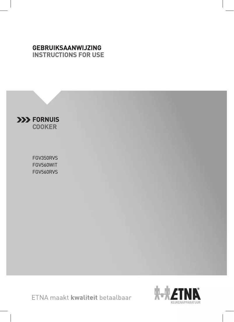 Page 1 de la notice Manuel utilisateur Etna FGV560RVS