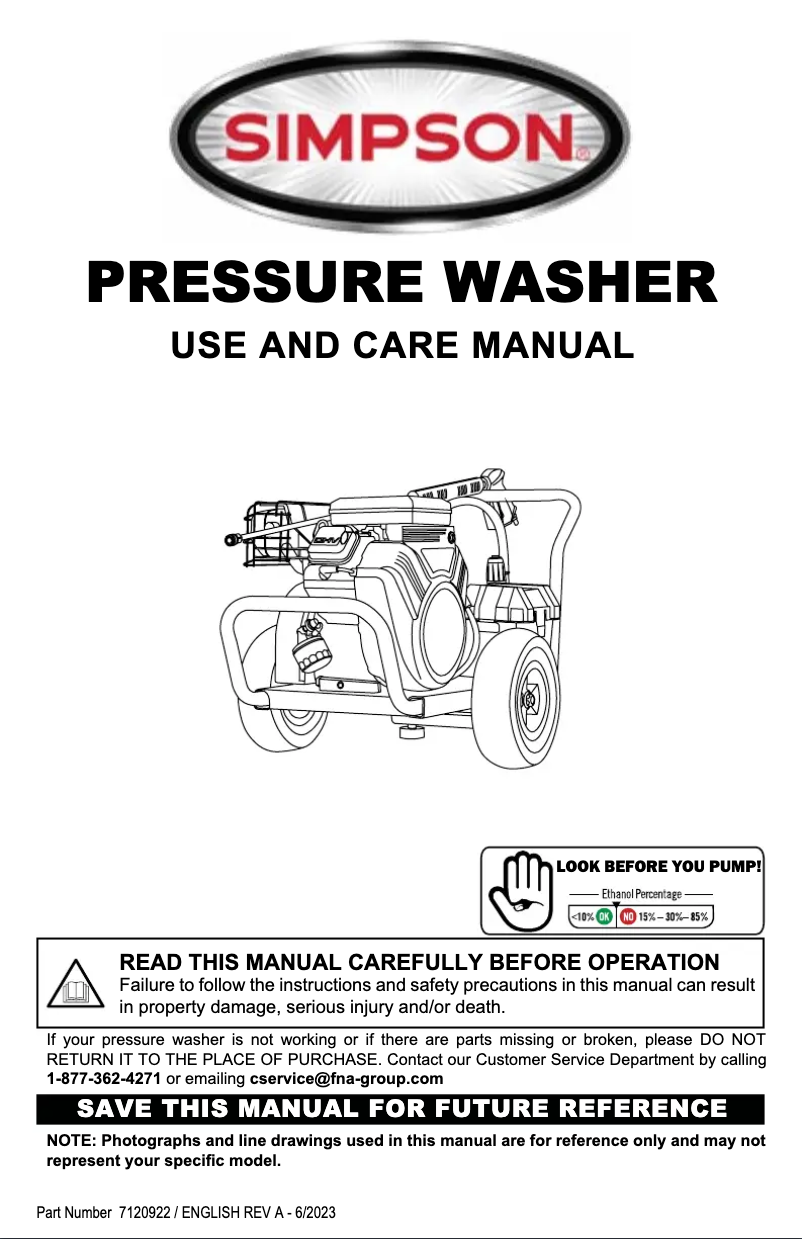 Página 1 del manual Manual de usuario Simpson WS4050V-S