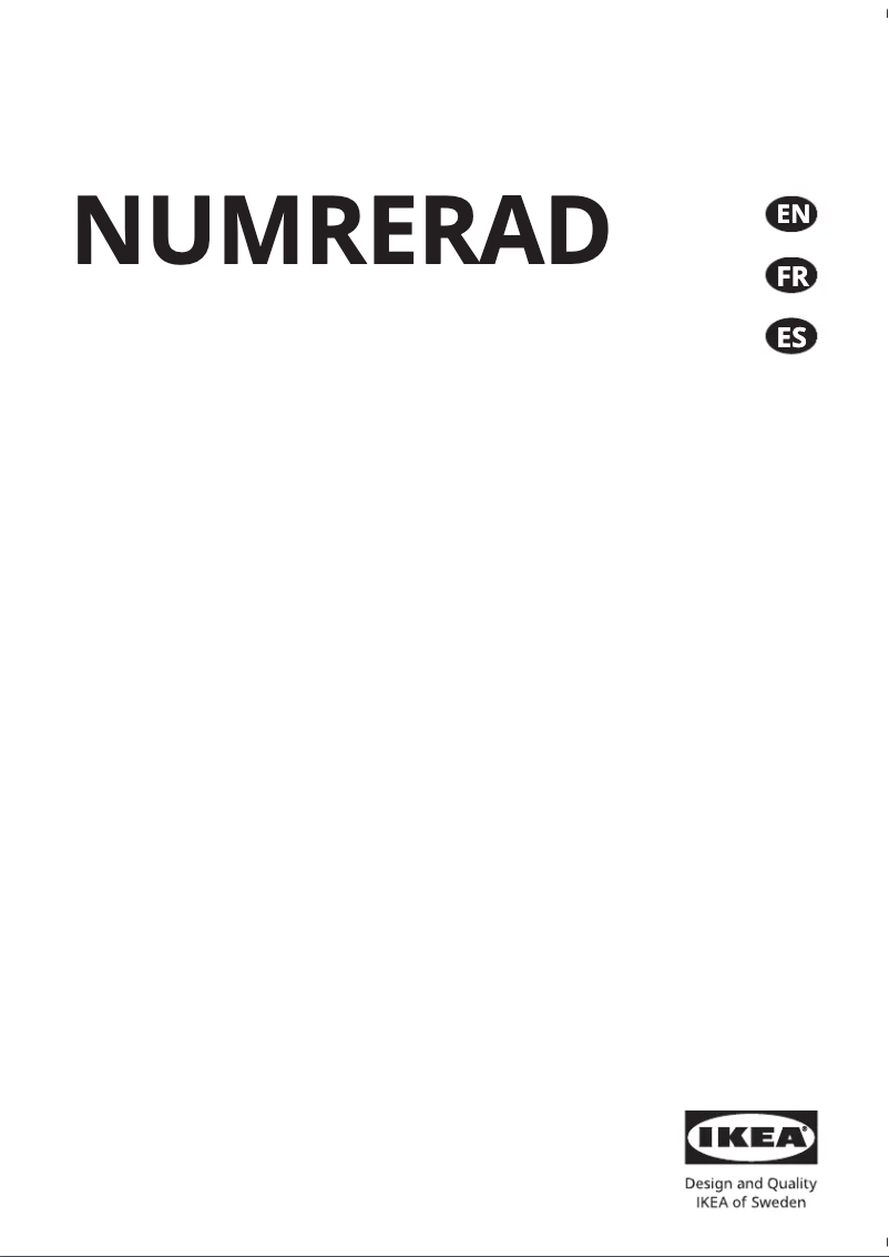Page 1 de la notice Manuel utilisateur Ikea NUMRERAD 404.621.50