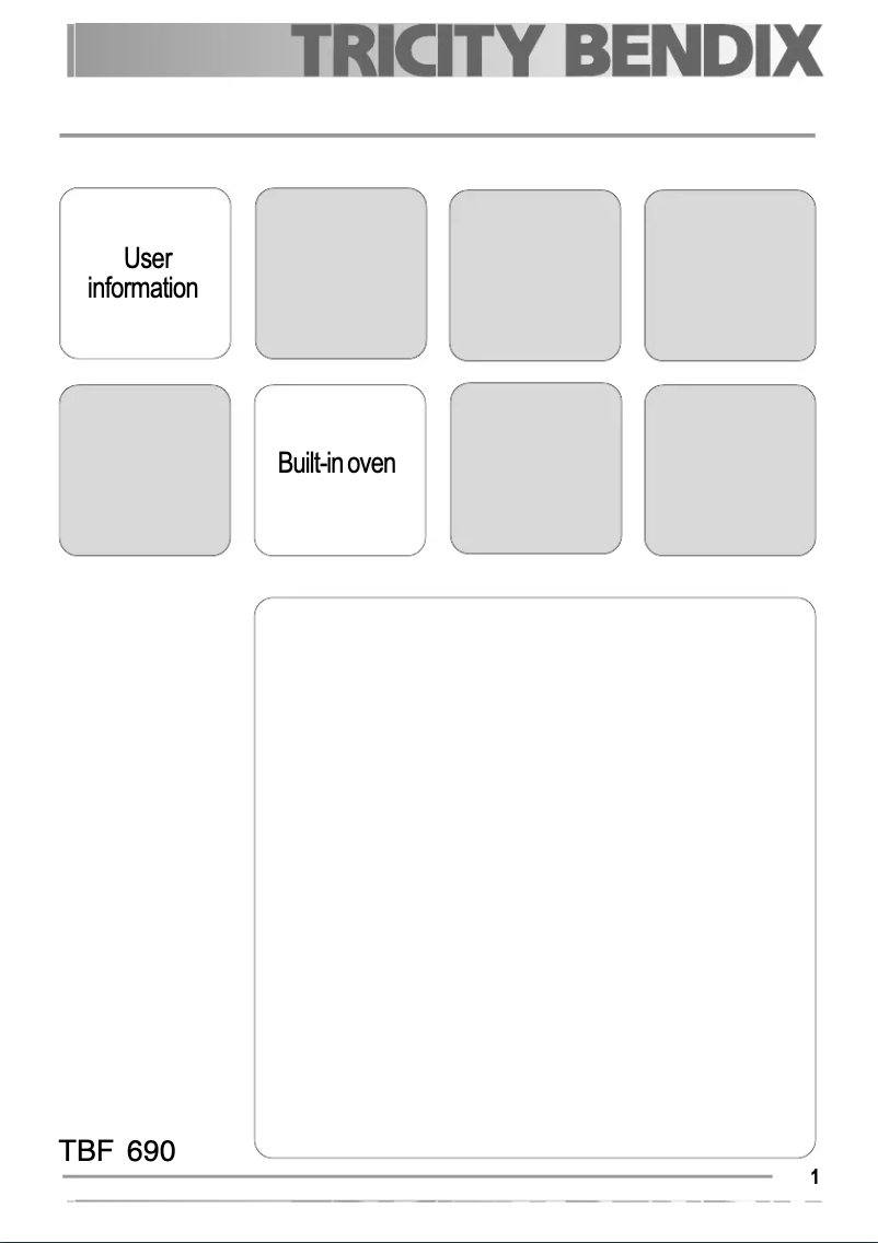 Página 1 del manual Manual de usuario Tricity Bendix TBF690X