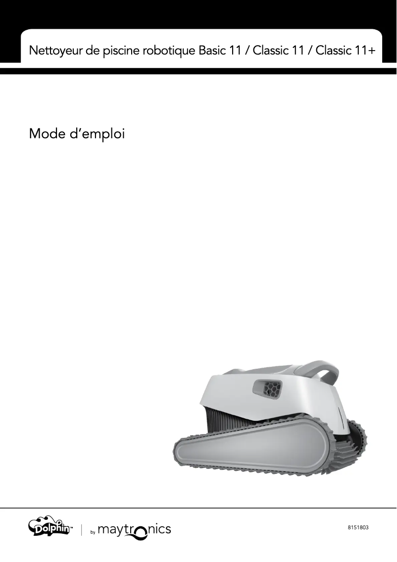 Page 1 of the manual User Manual Maytronics Dolphin Proteus DX4