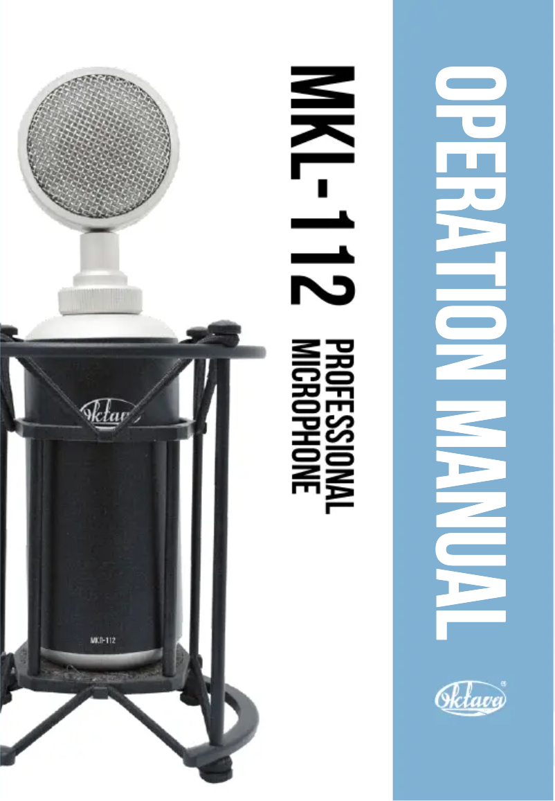 Page 1 de la notice Manuel utilisateur Oktava MKL-112