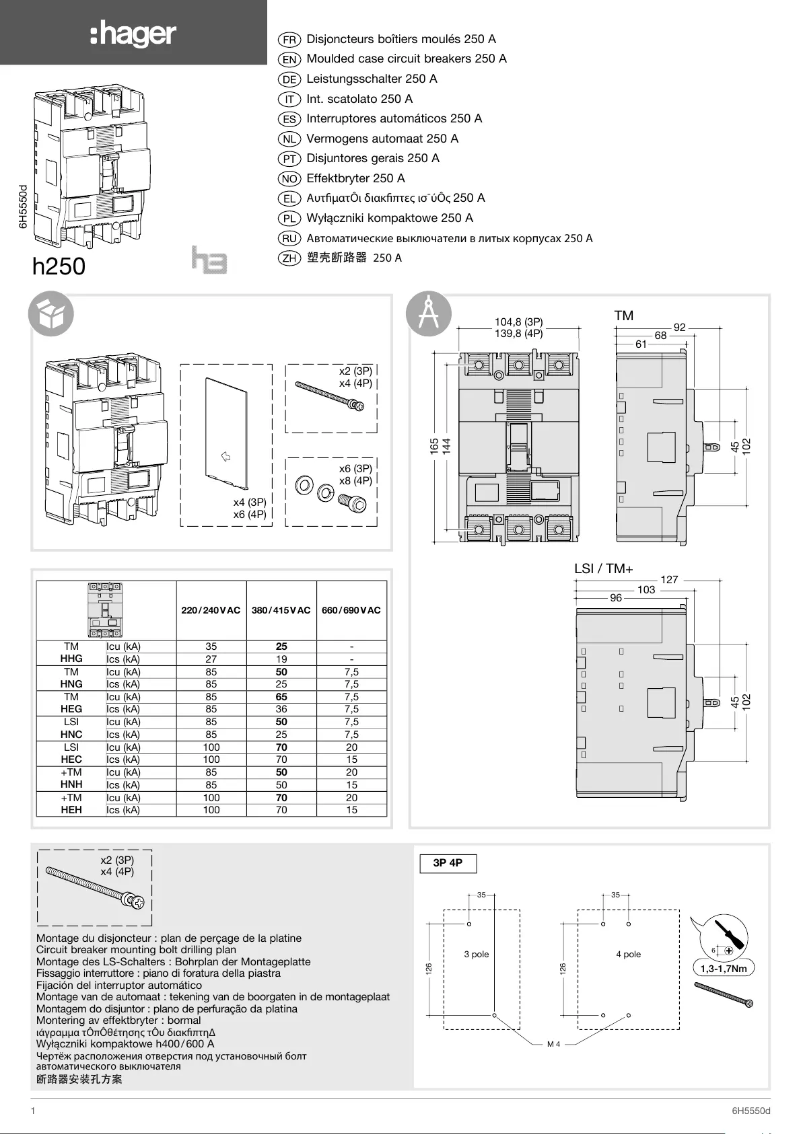 Page 1 de la notice Manuel utilisateur Hager HEC041H