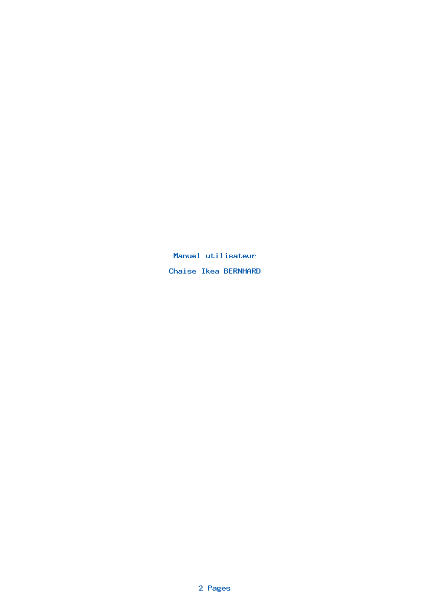 Page 1 de la notice Manuel utilisateur Ikea BERNHARD