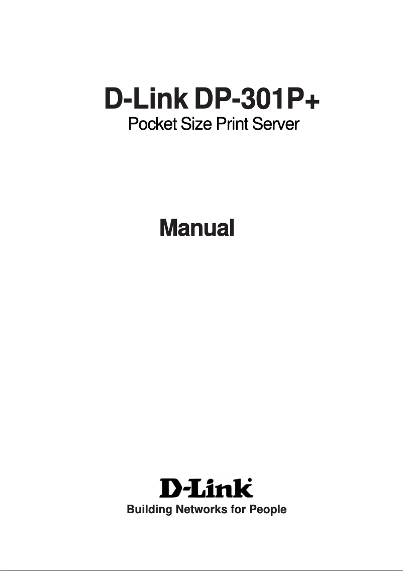 Page 1 de la notice Manuel utilisateur D-Link DP-301P+