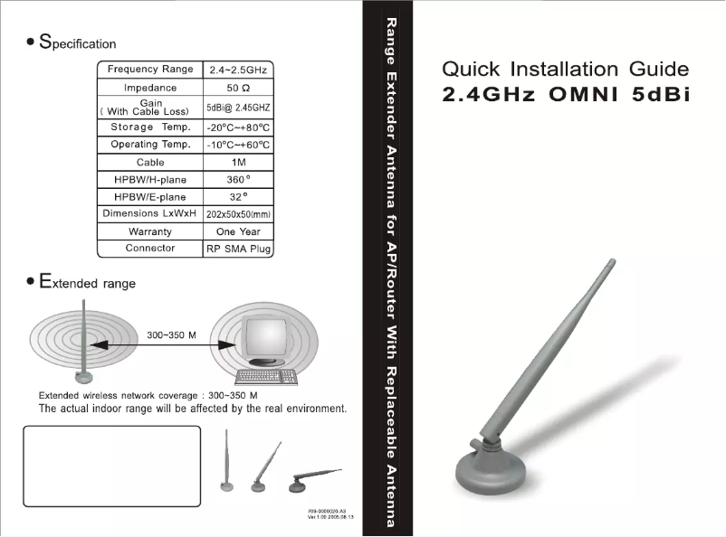 Page 1 de la notice Manuel utilisateur Intellinet Omni-Directional
