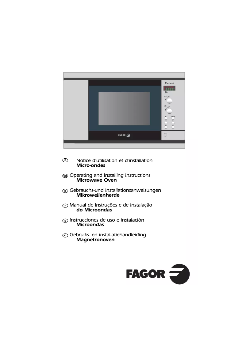 Página 1 del manual Manual de usuario Fagor MW3 206E