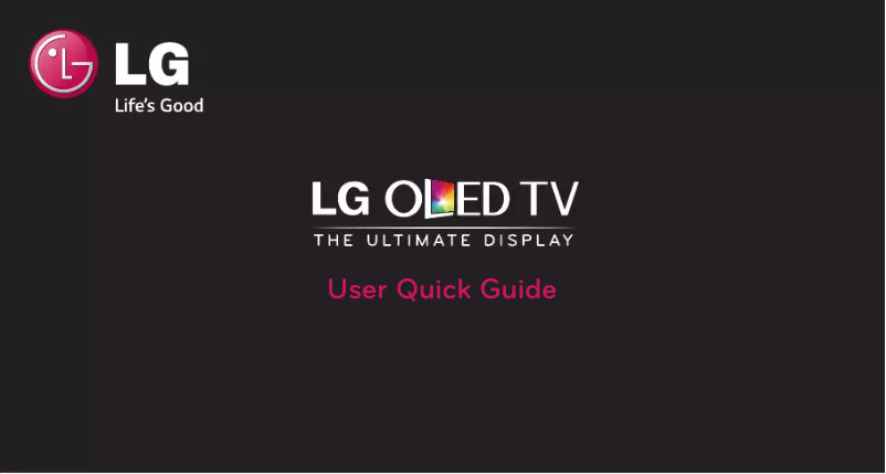 Page 1 de la notice Guide de démarrage rapide LG 55EA9800