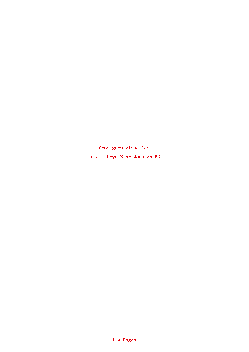 Page 1 de la notice Consignes visuelles Lego Star Wars 75293