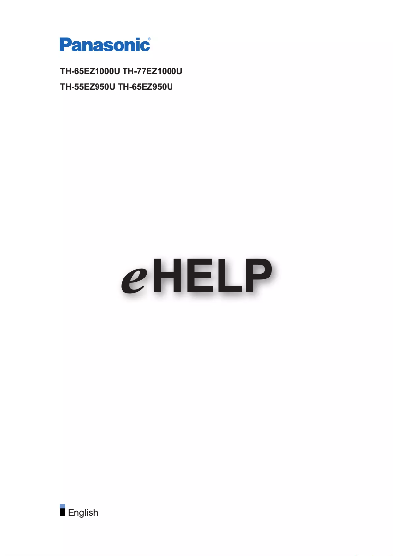 Page 1 de la notice Manuel utilisateur Panasonic TH-65EZ950U