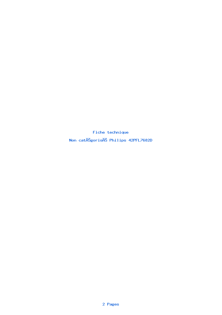 Image de la première page du manuel de l'appareil 42PFL7682D