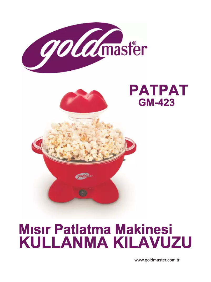 Page 1 de la notice Manuel utilisateur GoldMaster Patpat GM-423