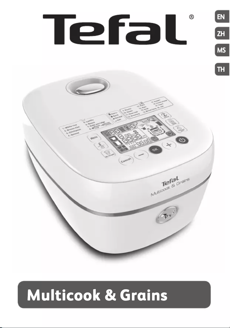 Page 1 de la notice Manuel utilisateur Tefal Multicook & Grains RK9001