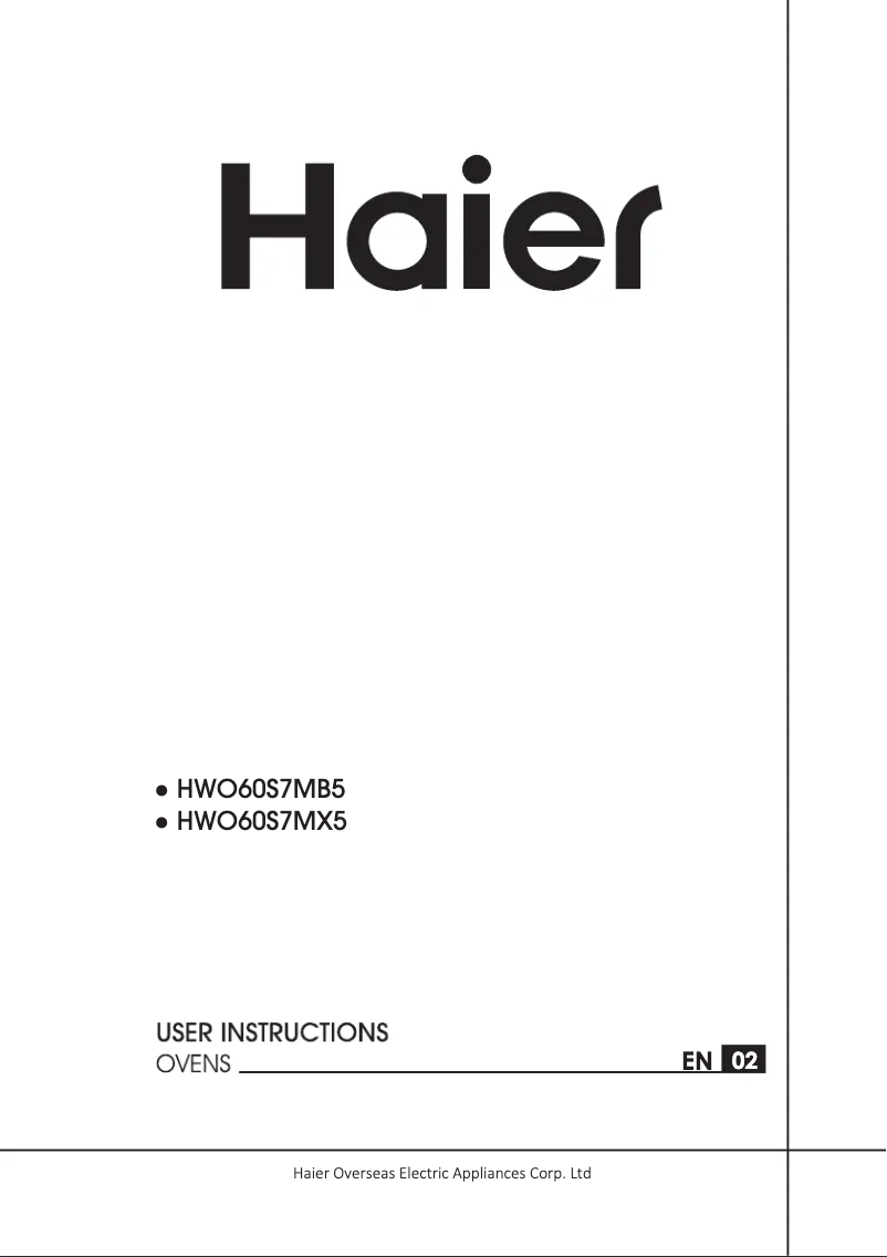 Página 1 del manual Manual de usuario Haier HWO60S7MX5