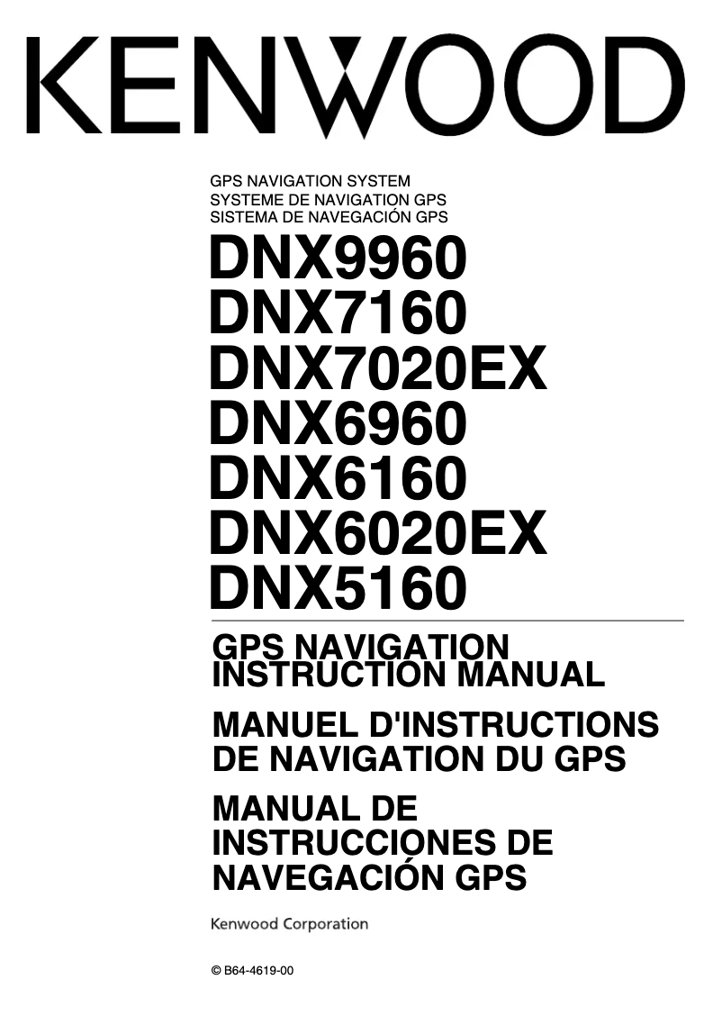 Page 1 de la notice Mode d'emploi Kenwood DNX7160