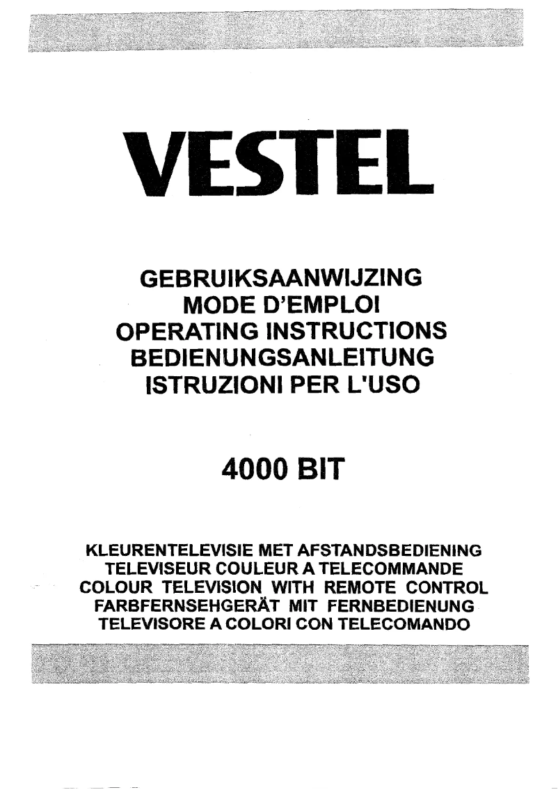 Page 1 de la notice Manuel utilisateur Vestel 4000 BIT