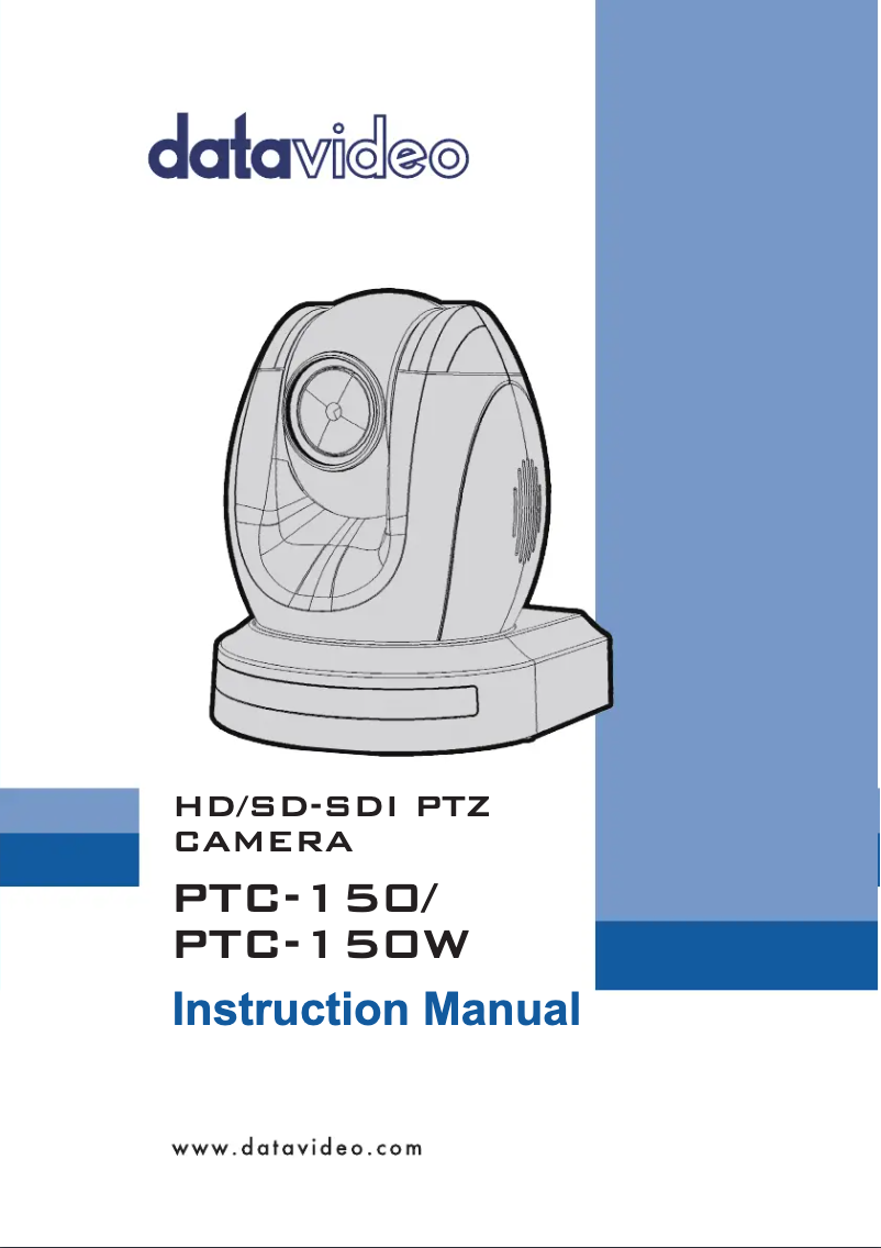 Page 1 de la notice Manuel utilisateur DataVideo PTC-150W