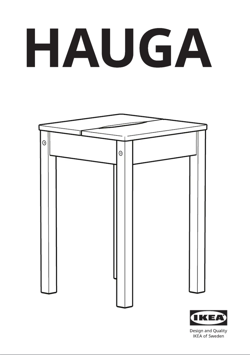 Page 1 de la notice Manuel utilisateur Ikea HAUGA 805.820.42