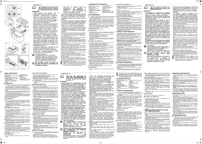 Page 1 de la notice Manuel utilisateur Solac Ideal Professional FG6931