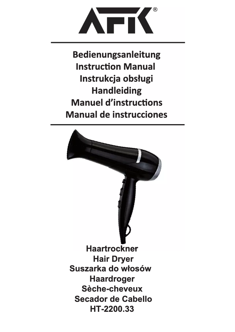 Page 1 de la notice Manuel utilisateur AFK HT-2200.33