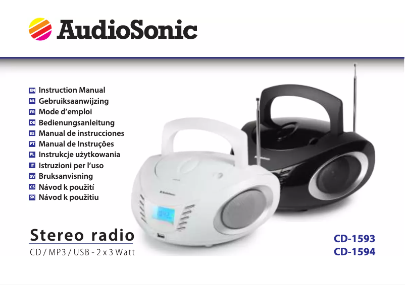 Página 1 del manual Manual de usuario AudioSonic CD-1593