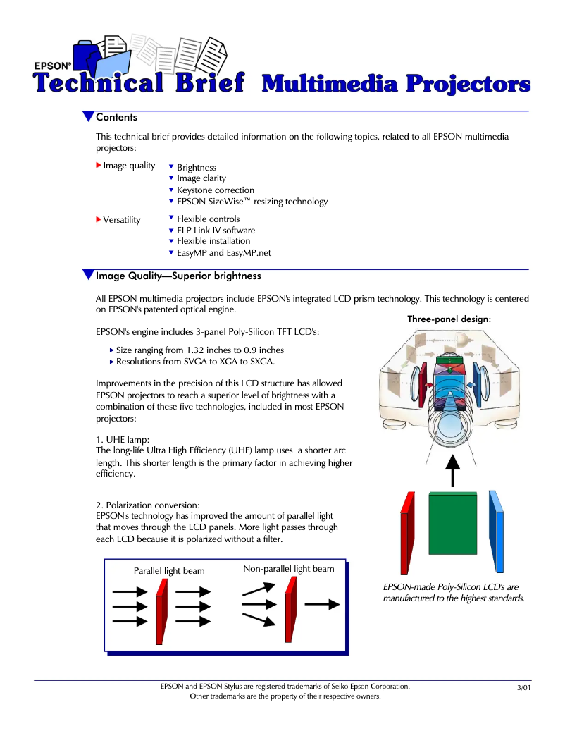 Página 1 del manual Manual de usuario Epson PowerLite 7700p