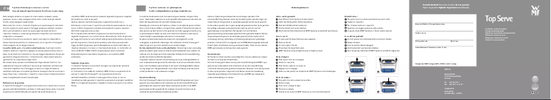 Page 1 de la notice Manuel utilisateur WMF Top Serve