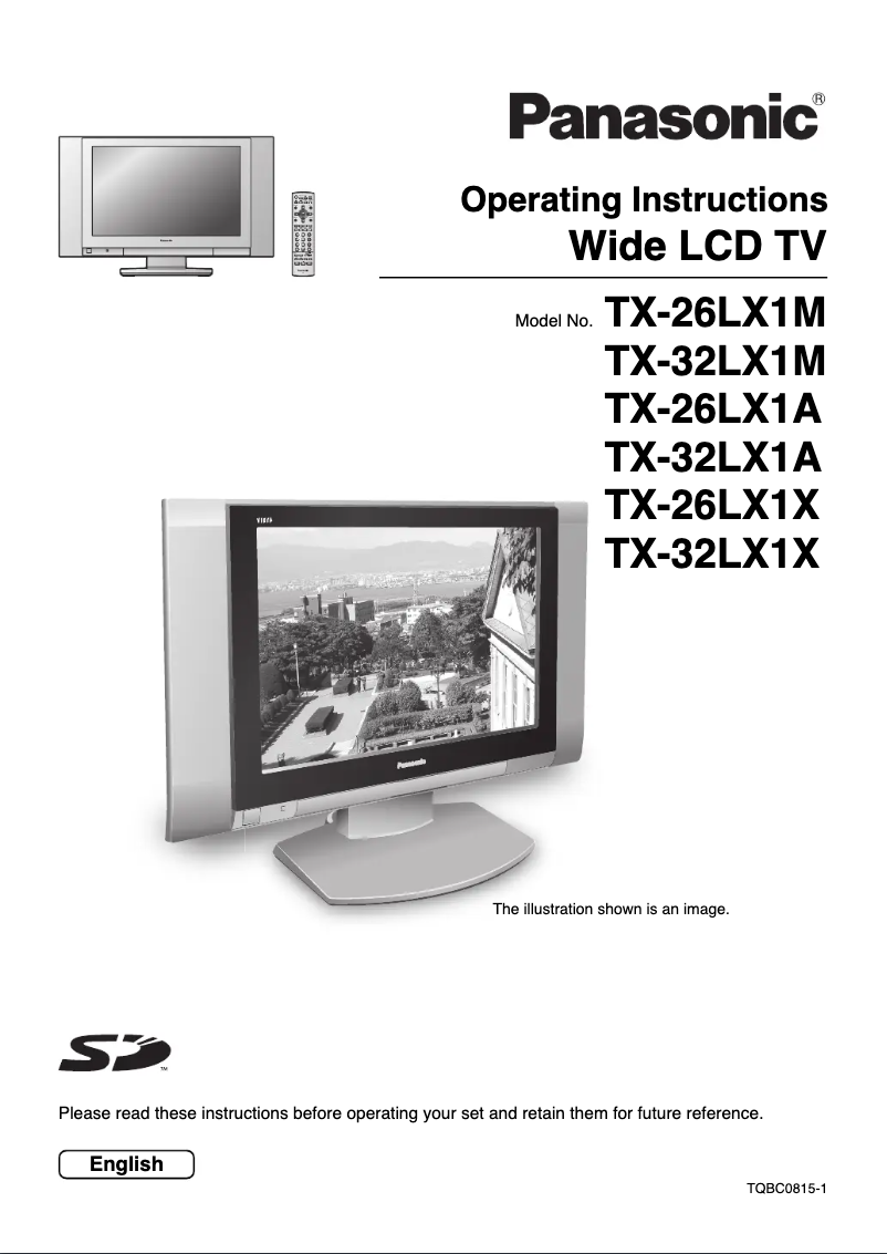 Page 1 de la notice Manuel utilisateur Panasonic TX-26LX1M