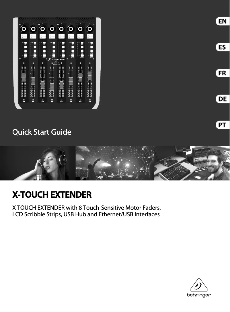 Página 1 del manual Manual de usuario Behringer X-TOUCH EXTENDER