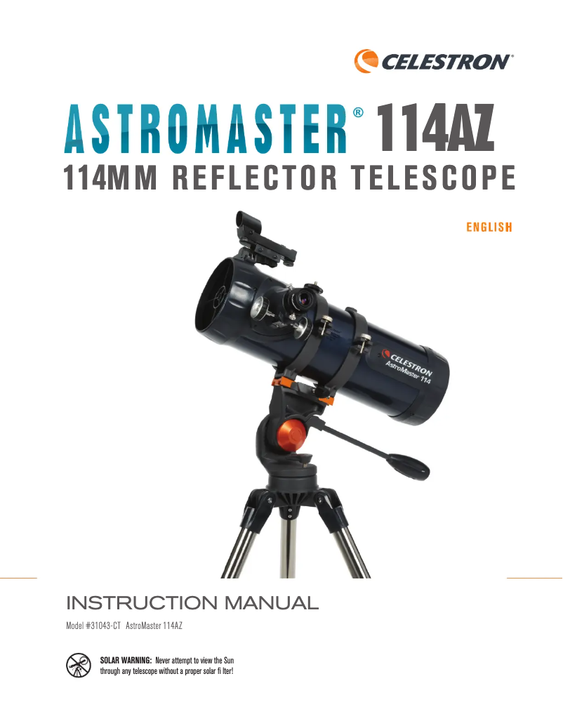 Page 1 de la notice Manuel utilisateur Celestron AstroMaster 130EQ