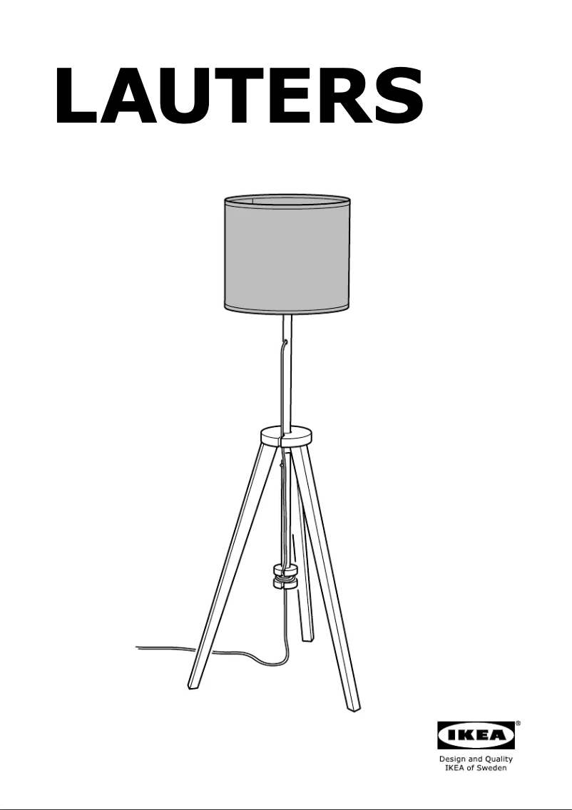 Page 1 de la notice Instructions / montage Ikea LAUTERS