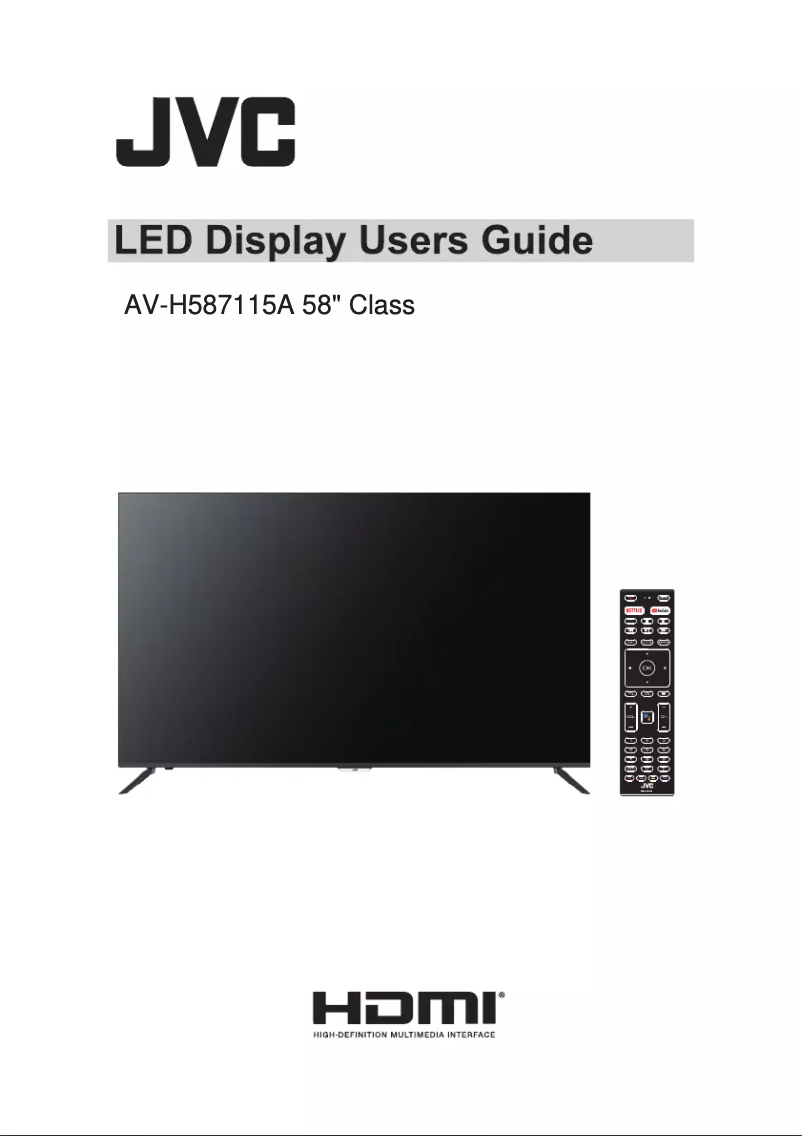 Page 1 de la notice Manuel utilisateur JVC AV-H587115A