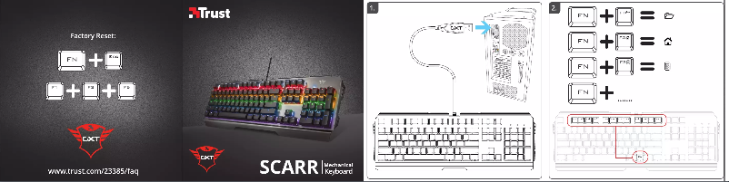 Page 1 de la notice Manuel utilisateur Trust Scarr GXT 877