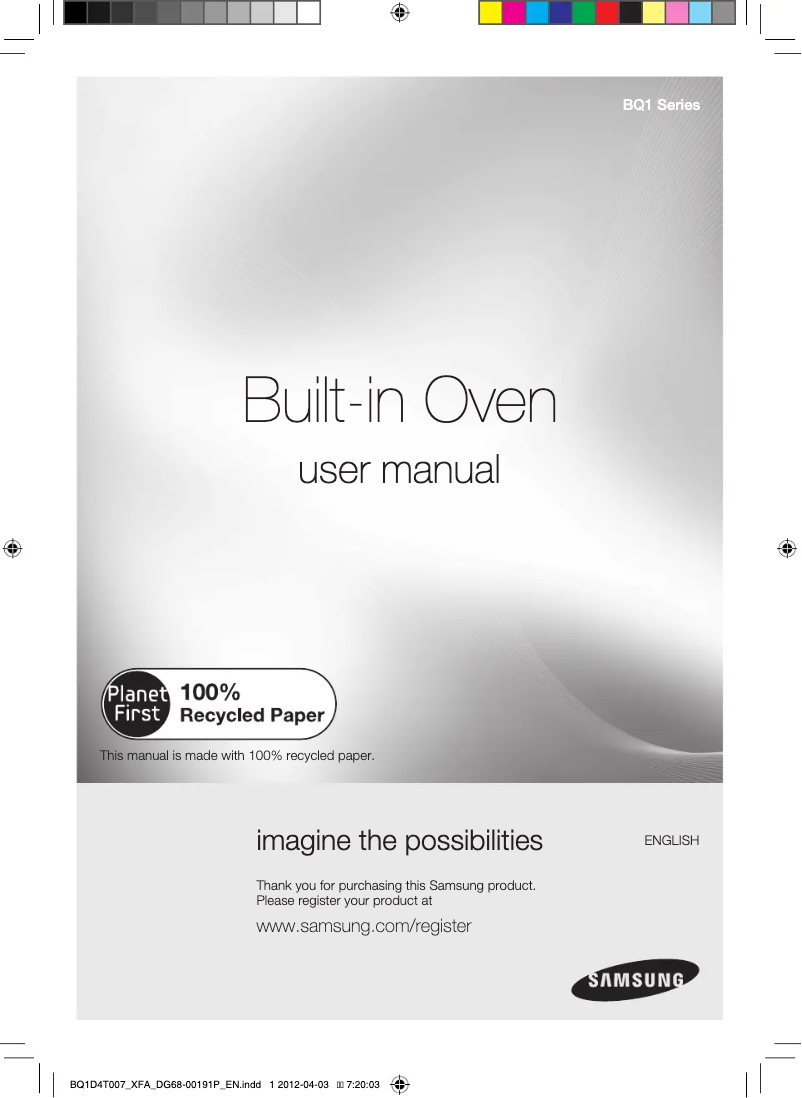 Página 1 del manual Manual de usuario Samsung BQ1D4T007