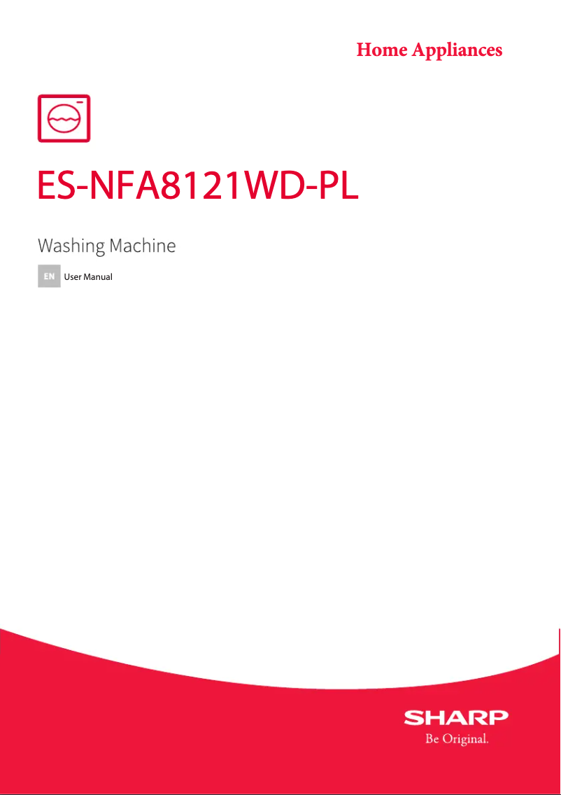 Página 1 del manual Manual de usuario Sharp ES-NFA8121WD-PL