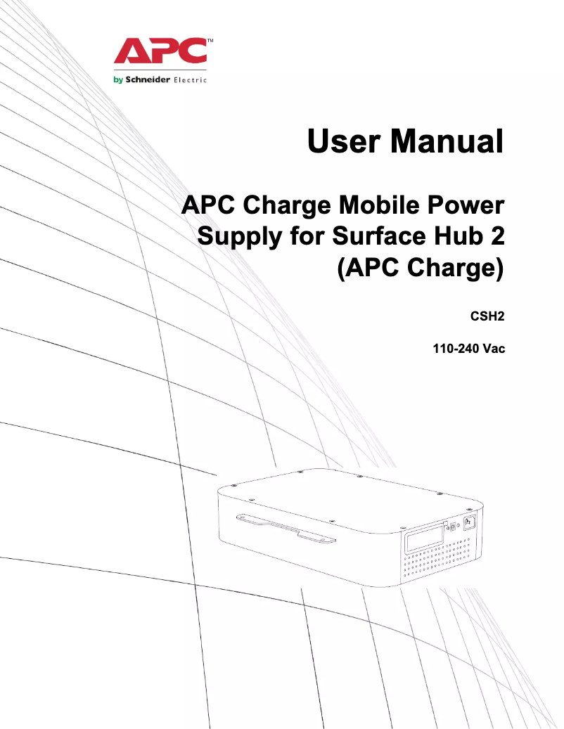 Página 1 del manual Manual de usuario APC CSH2