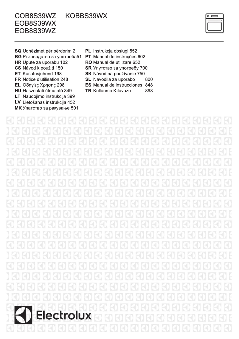 Página 1 del manual Manual de usuario Electrolux COB8S39WZ