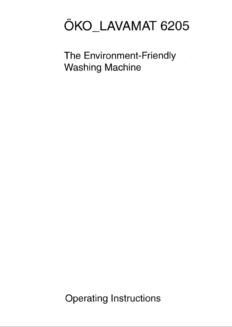 Página 1 del manual Manual de usuario AEG Lavamat 6205