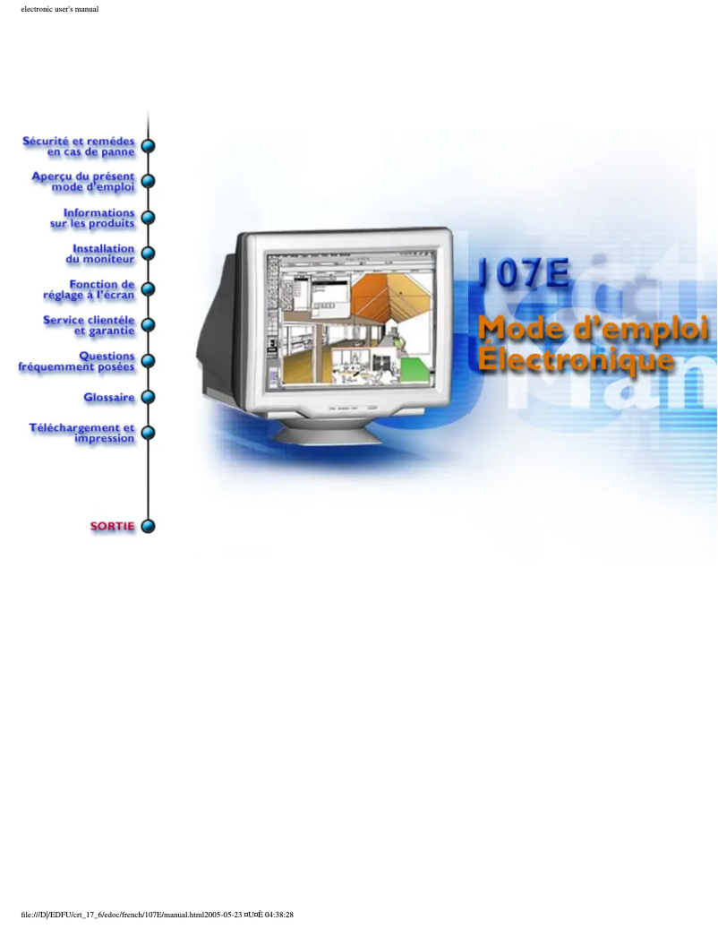 Image de la première page du manuel de l'appareil 107E76