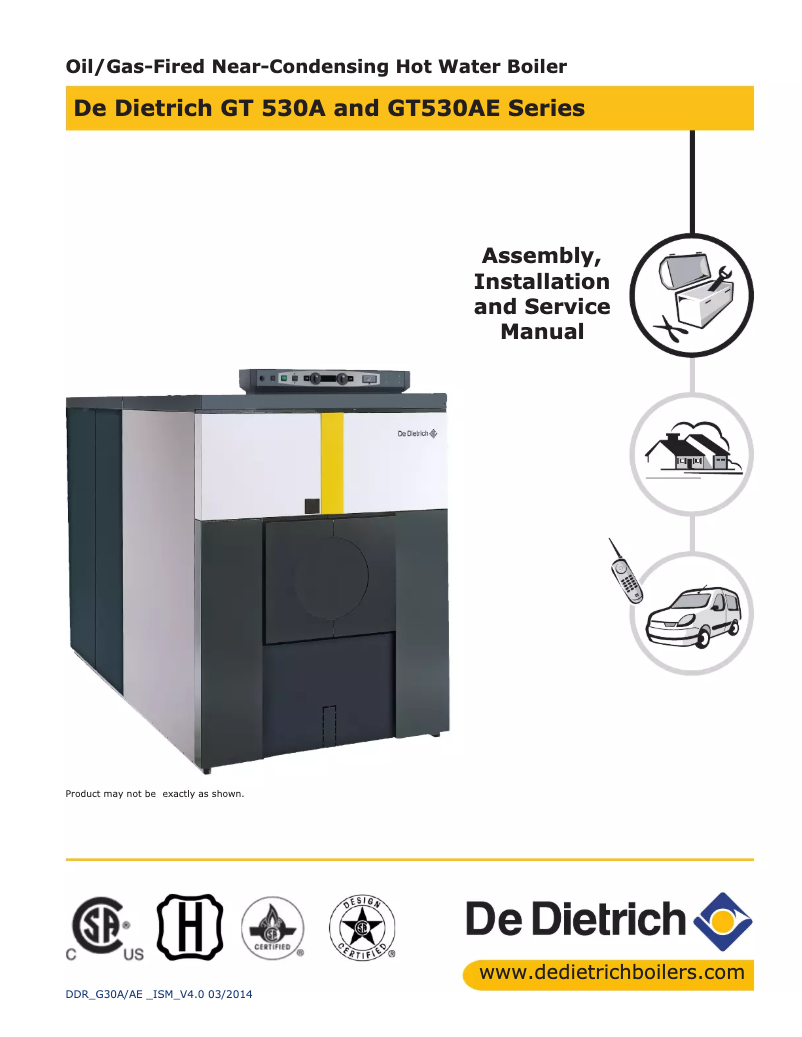 Page 1 de la notice Manuel utilisateur De Dietrich GT530AE