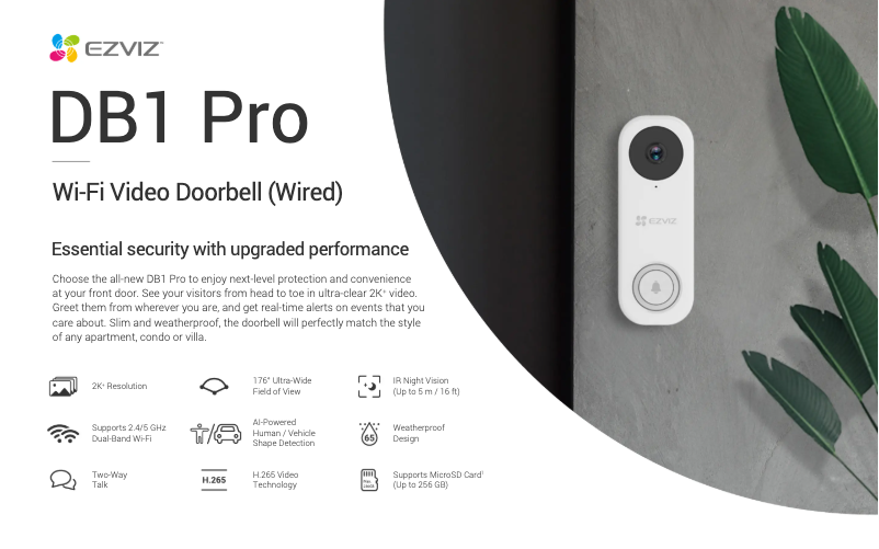 Página 1 del manual Ficha técnica EZVIZ DB1 Pro