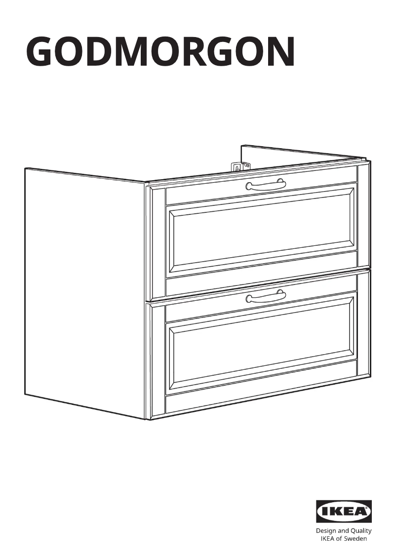 Page 1 de la notice Manuel utilisateur Ikea GODMORGON 503.876.45