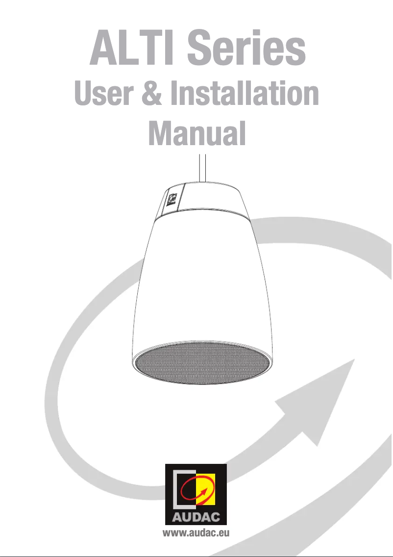 Page 1 de la notice Manuel utilisateur Audac ALTI6