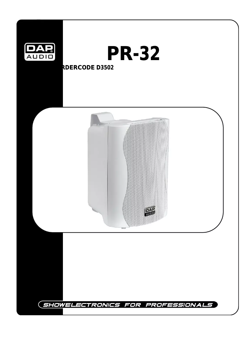 Page 1 de la notice Manuel utilisateur DAP-Audio PR-32