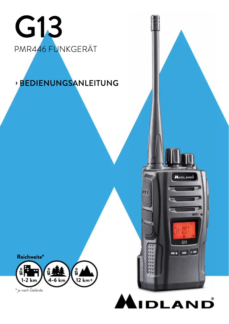 Page 1 de la notice Fiche technique Midland G13