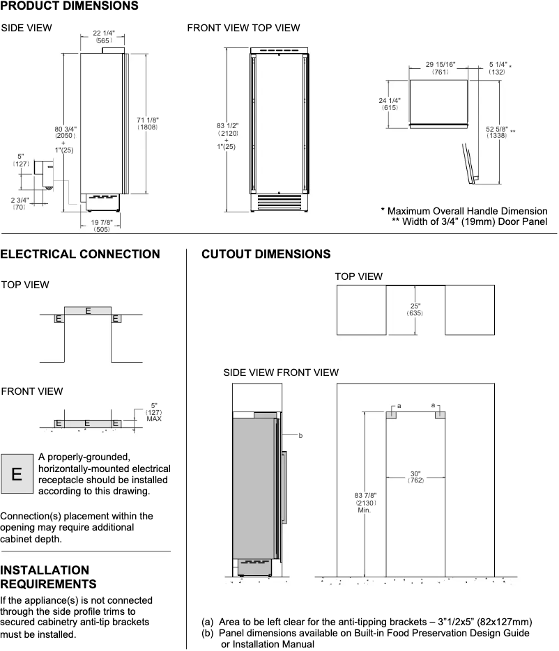 Page 1 de la notice Instructions / montage Bertazzoni REF30RCPRR