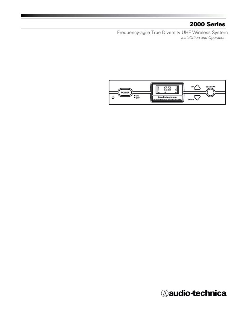 Page 1 of the manual User Manual Audio-Technica ATW-2120BI