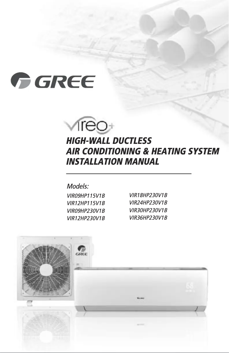 Página 1 del manual Manual de usuario Gree VIR09HP115V1BH